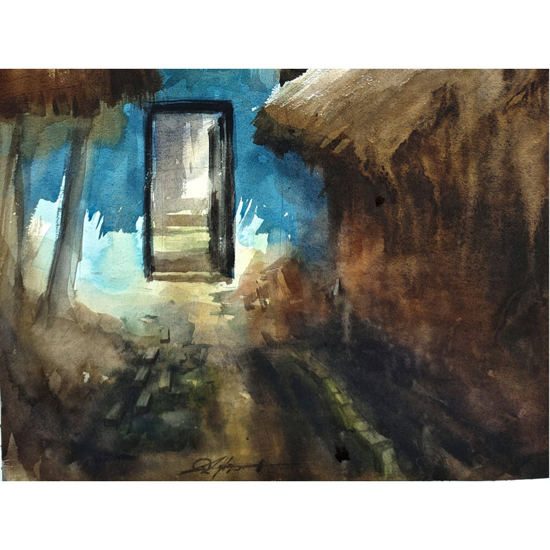 Peinture de cabane | Aquarelle par Achintya Hazra