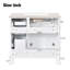 Meuble-lavabo moderne blanc de 36 po avec lavabo en céramique, portes à fermeture douce, 4 tiroirs de rangement, conception élégante pour les petites salles de bain