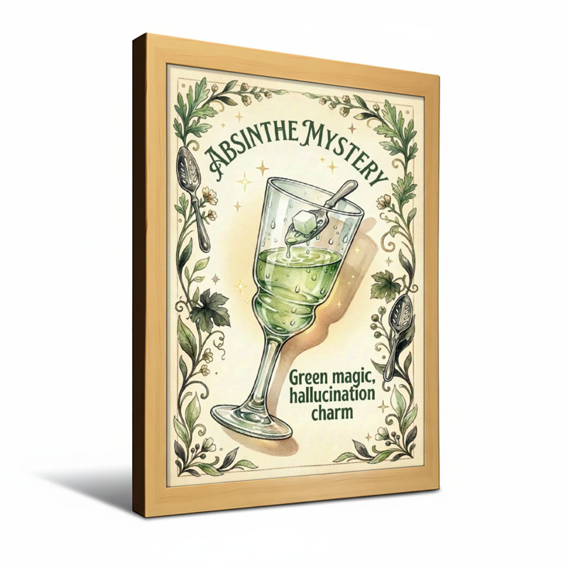 Breloque hallucinée vert mystérieuse, H 18 po x l 12 po, Toile tendue, Ne s’applique pas