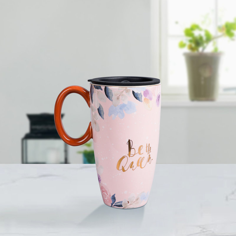 Grande tasse à café cerf en porcelaine 20 oz avec couvercle et tasse de cerf