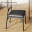 Ensemble de table de salle à manger 5 pièces pour 4 personnes, ensemble de table et chaises de cuisine industrielle rétro avec cadre en métal, ensemble de table en bois aggloméré peu encombrant pour salle à manger, brun rustique