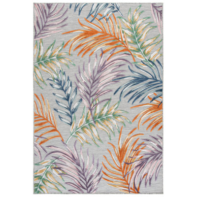 Tapis Cabana 458 à motif floral pour intérieur/extérieur