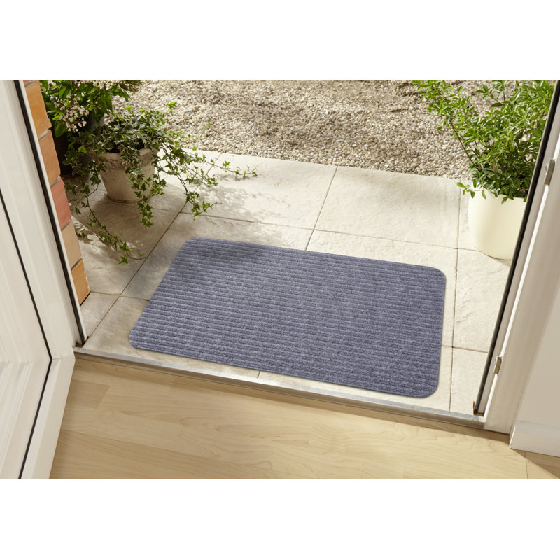 Doormat, Grey/Brown/Blue