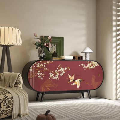 Une armoire d'entrée ovale de style moyen