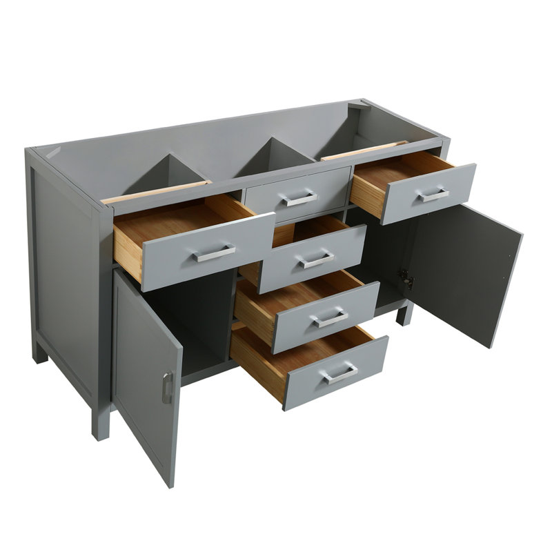Base de meuble-lavabo simple Petrel, Gris