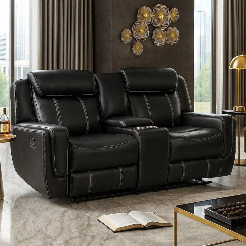 Causeuse inclinable avec console centrale Lety