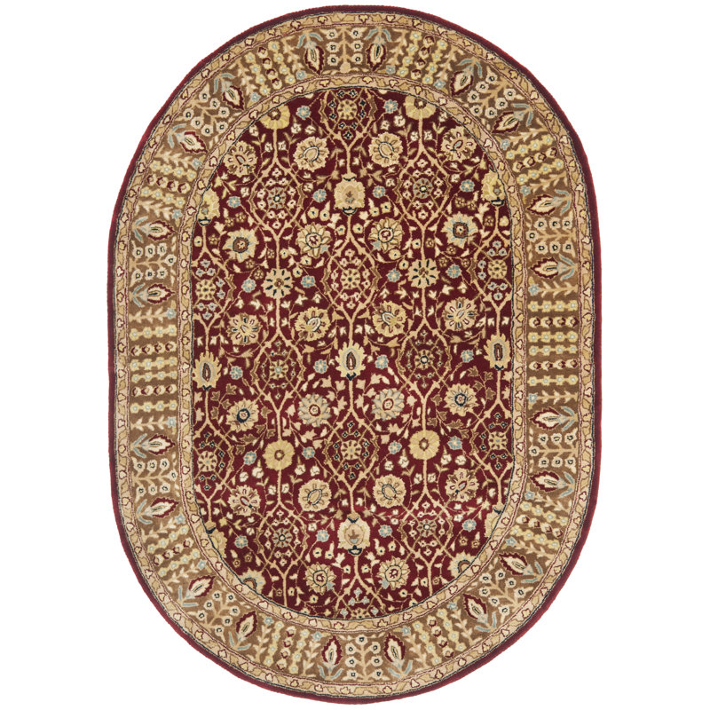 Evie New Zealand Wool Oriental Rug, Oval 5' x 8'