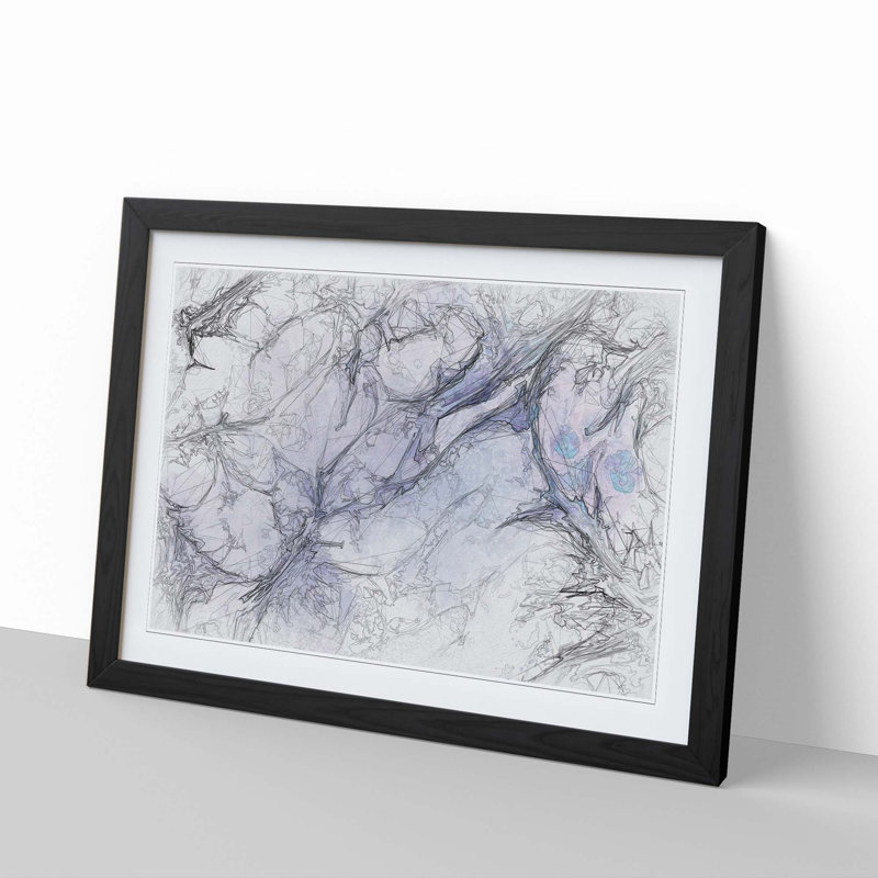 Secrets in Abstract - Picture Frame Graphic Art Print, 60cm H x 91cm W x 2cm D, Black