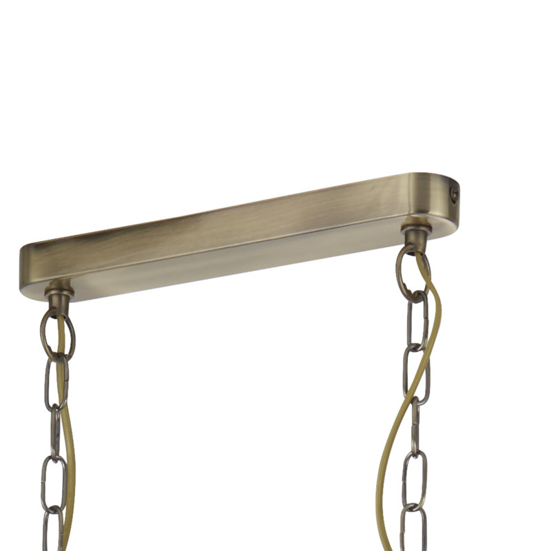 Luminaire suspendu pour îlot de cuisine à 3 lumières Annmarie, Laiton antique