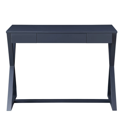 1 Console In Charcoal, Enhances Interior Look Charcoal Table With Handy Drawer And Stylish Base