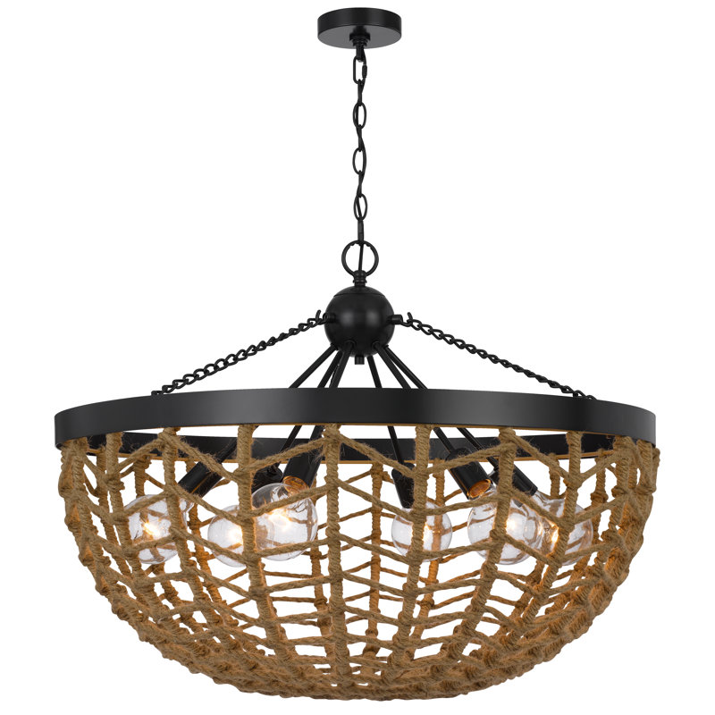 Luminaire suspendu unique 6 lumières Bahiya