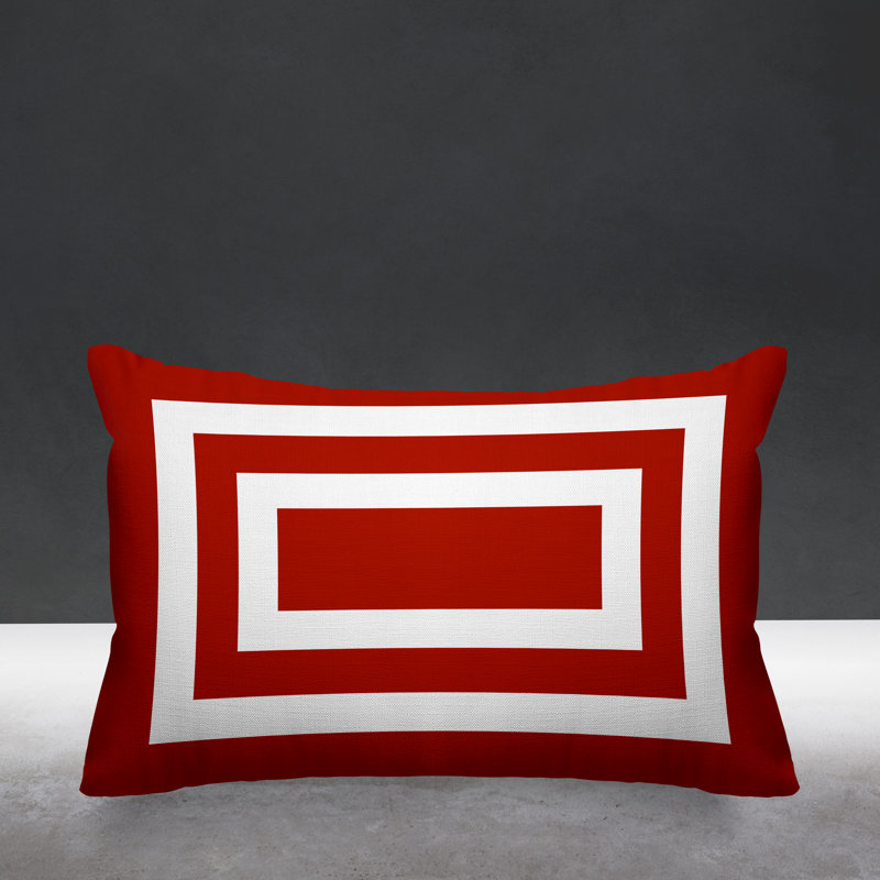 Coussin décoratif intérieur / extérieur Burt, Rouge
