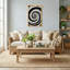 Motif abstrait en spirale noir et blanc-1344626813