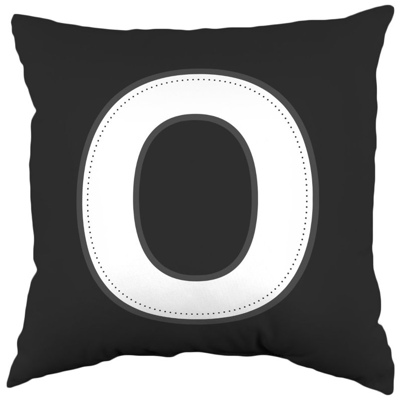 Coussin 3Xo, Blanc / noir