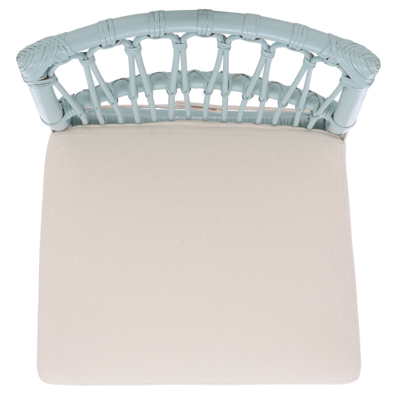 Tabouret de bar avec coussin Zorianna, Bleu pâle