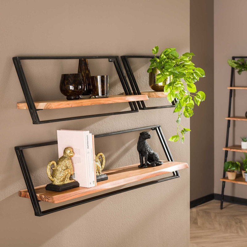 Hajar 3 Piece Rectangular Bracket Shelf