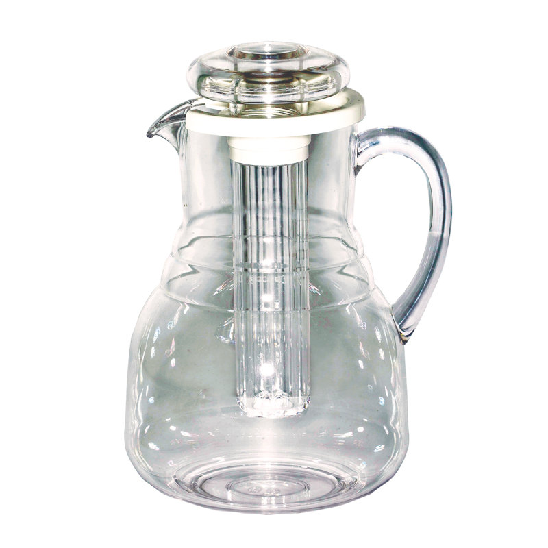 MWP Pitcher Plastic Pitcher with Ice Tube, 11.25" H x 7.25" W x 8" D