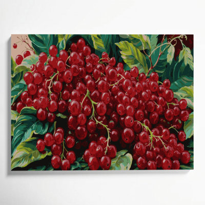 Art mural sur toile fruitier groseille