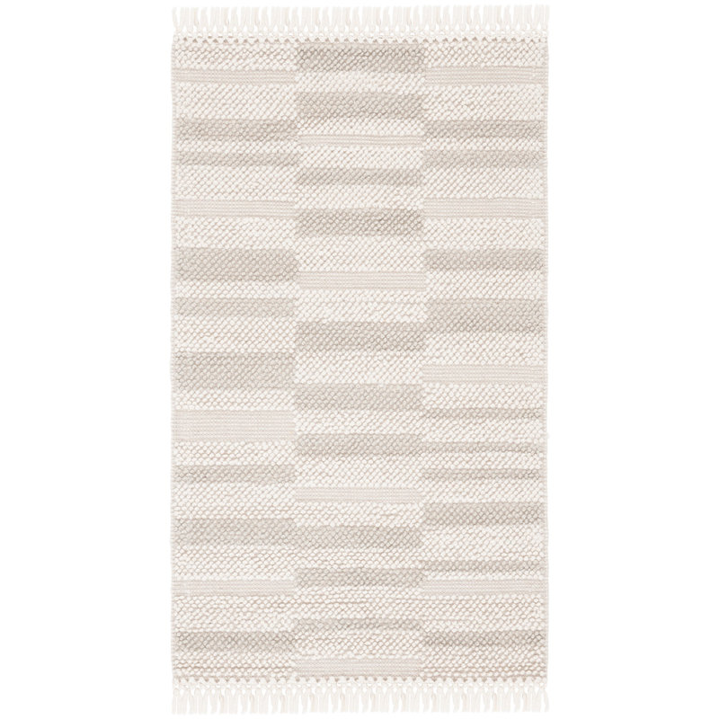 Tapis gris ivoire / gris Charvik, Rectangulaire 3 pi x 5 pi