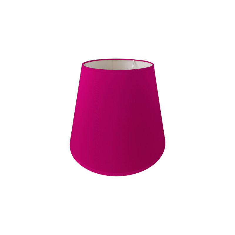 Empire Silk Lamp Shade ( Uno ), 22cm H x 30cm W x 21cm D, Hot Pink