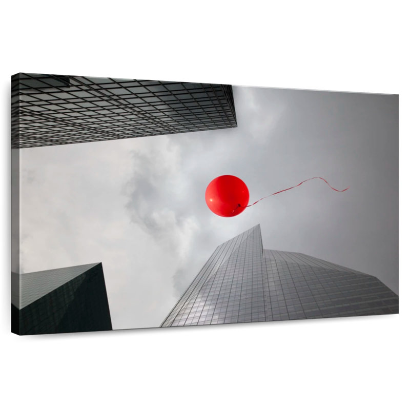 Lilie Urban Red Balloon Pop, 34" H x 51" W