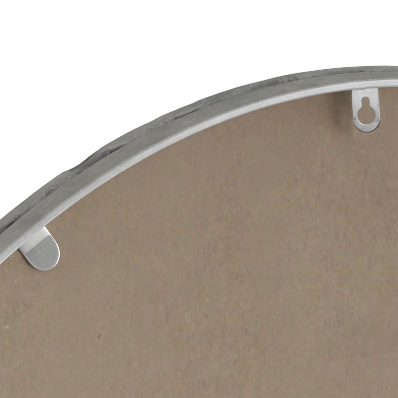 Miroir ovale rétro en fer forgé à l'effet antique, à accrocher au mur pour la salle de bain, la chambre et le salon., Argent