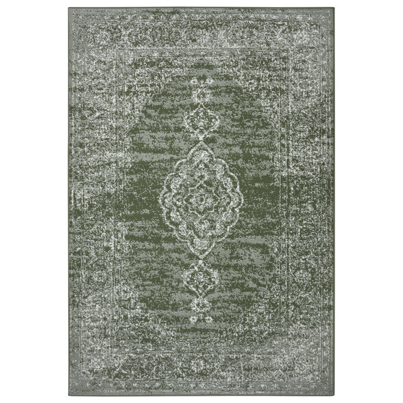 Designer velor rug Mridional green, Rectangular 200 x 290cm