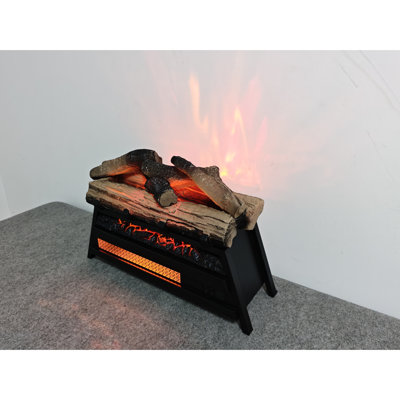 Electric Fireplace 23 Inch, Infrared Heating, 3D Log Insert, 1500W/5000 , Adjustable Flame, 11 Temp Settings, Remote, /Ul , Study Room 23" With 1500W 5000 Flame & Temp, Remote Control, Double , Foyer