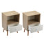 Ensemble de tables de bout en bois avec rangement Lulamae