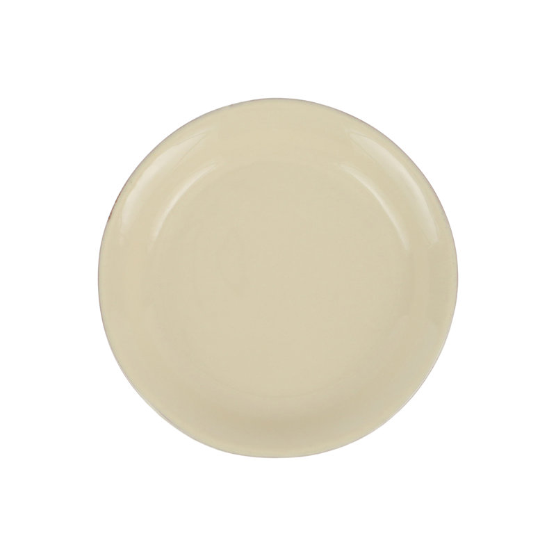 Cucina Fresca Handmade Terracotta Salad/Dessert Plate, Crema