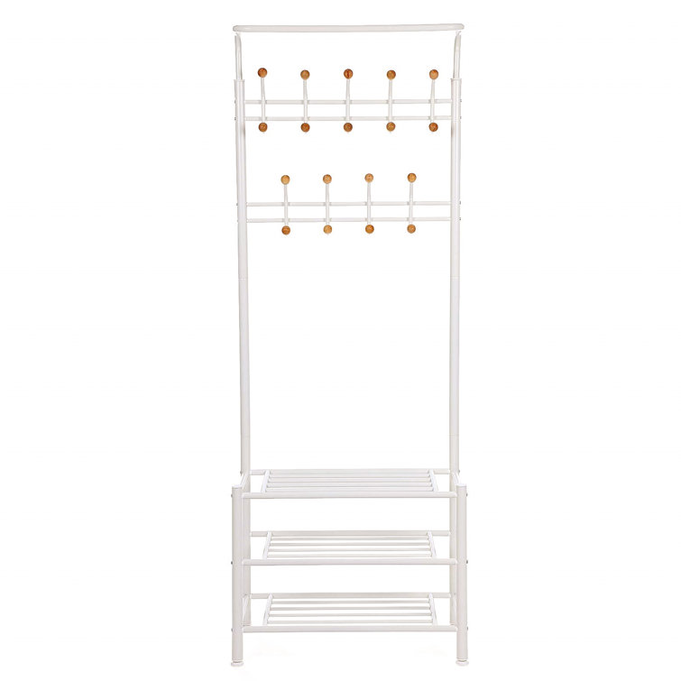 Rebrilliant Steel Freestanding 18 - Hook Coat Rack | Wayfair.co.uk