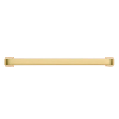 Utopia Alley Bergen Pull Handle - Decorative Cabinet Drop Pull Handles For Cabinets And Drawers - Vintage Cabinet Hardware With Hand Finished Brushed Brass - Metal Drawer Pull Handle, 6.3" Center To Center (Set Of 10)