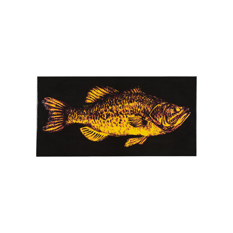 Toile texturée orangée à la main, H 40 po x l 20 po x P 1,5 po