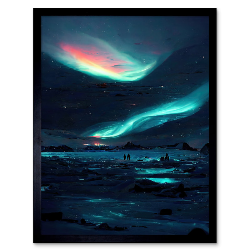 Northern Lights Aurora Iceland - Single Picture Frame Print