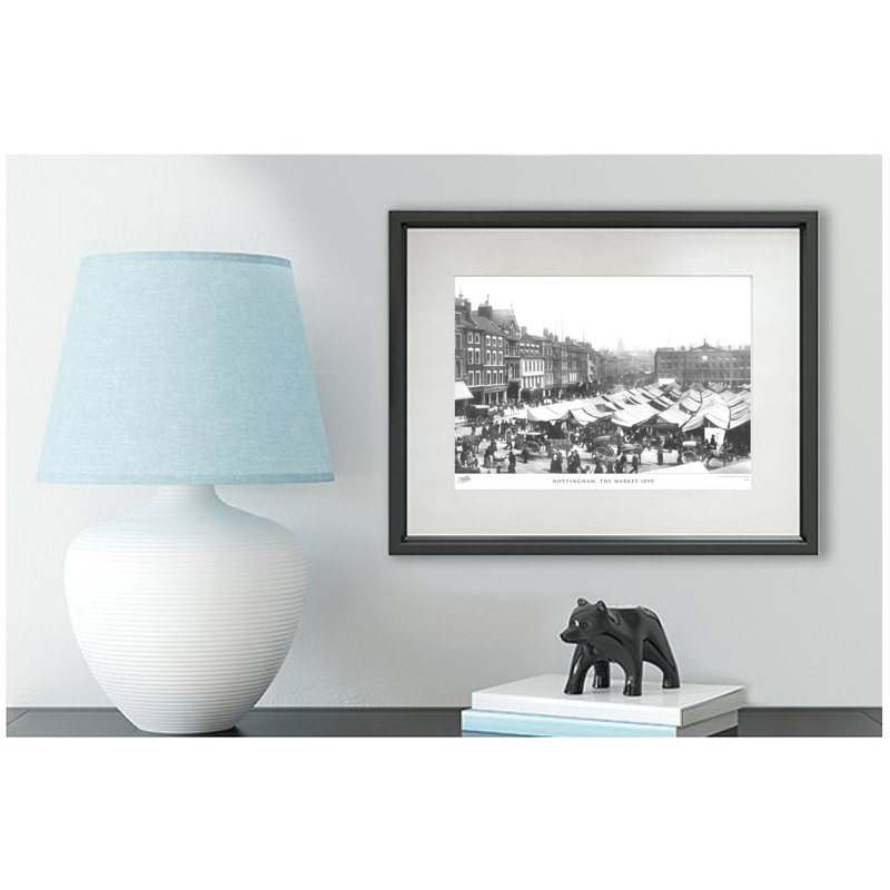Nottingham, The Market 1890 - Single Picture Frame Print, 60cm H x 80cm W x 2.3cm D