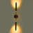 Dual-Head Unique Gold Wall Sconce