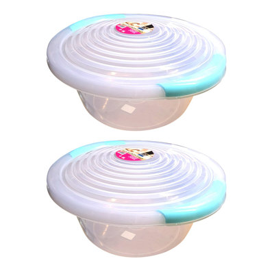YBM Home 3.5 Gallon Plastic Bowl With Cover, Best Bowl To Make Challah, Dough Riser, BA335-2