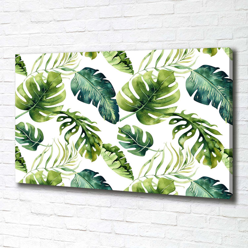 Tropical Leaves - Wrapped Canvas Print