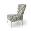 Chaise d'appoint rembourrée Sandy Beige et bleu Hydrangea Tranquility II