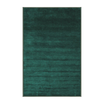 Tapis de couleur unie tissé à la machine en polyester / chenille Noorah