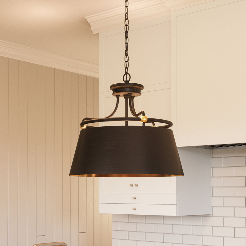 Natoli 3 - Light Dimmable Drum Chandelier