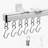 Birglinde Ceiling Mount Curtain Track System, Heavy-Duty Aluminum Rail for Wall or Ceiling Installation, Adjustable Length with Silent Glide, Complete Set with Hooks, for Room Divider, Bedroom, RV, White-490844378-486681179