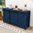 Rustic Farmhouse Sideboard Buffet Cabinet with Sliding Barn Doors, 4 Drawers and Built-In Power Outlet-1950151764