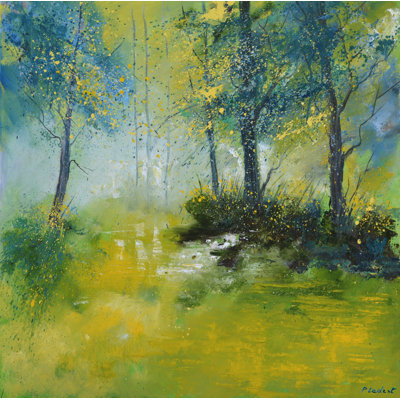 Étang dans un bois par Pol Ledent