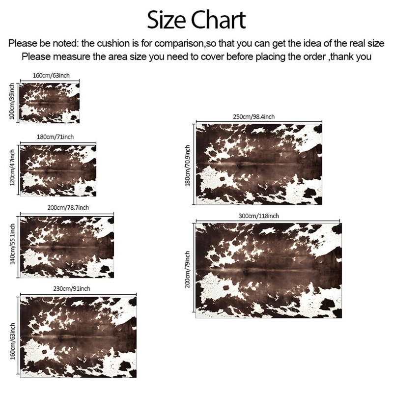 browncowhideprintarearugsforLivingRoom,SoftandComfortable,Suitableforallseasons,easy-to-maintain,machinewashableIndoorfloormat,UnderTableFarmhousesuitablefordiningroom,bedroom,kitchen,entryway,homeoffice,backyardpatio,HomeDecor,OutdoorDecor.