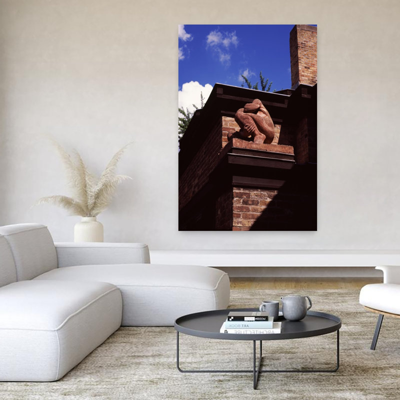Low Angle View Of A House Frank Lloyd Wright Home And Studio Oak Park Cook County Illinois USA by Alex Kedler - Wrapped Canvas Print