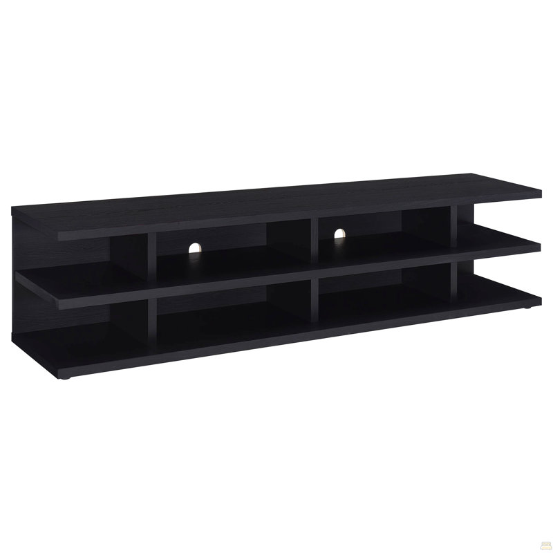 78-Inch 2-Tier TV Stand, Black