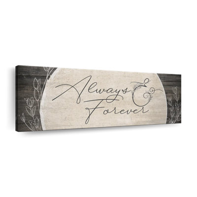 " Always And Forever Typography Canvas Print "