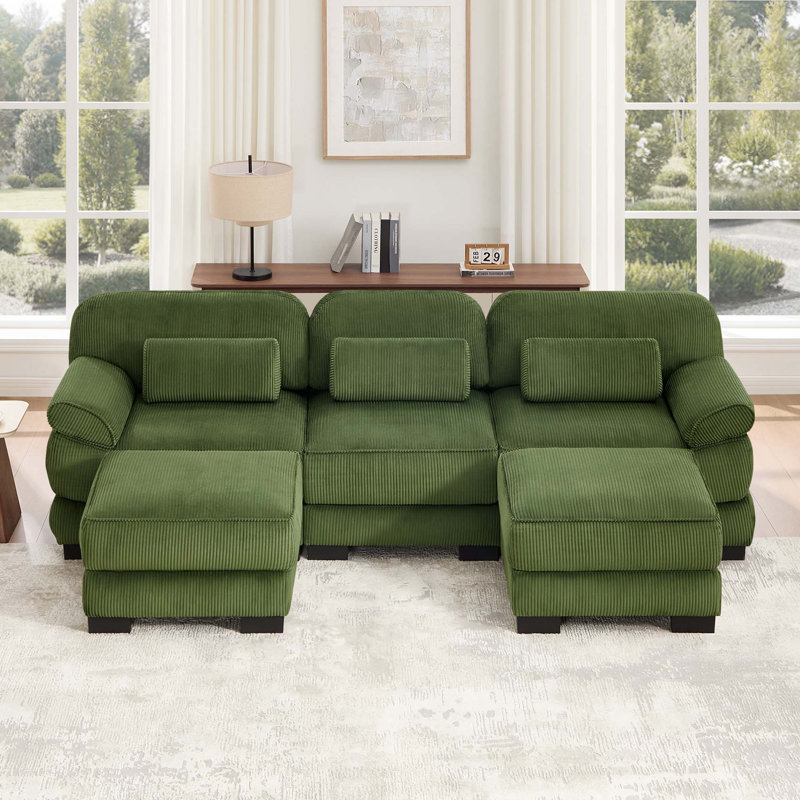 Canapé modulaire Cloud Couch, Green Corduroy