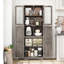 Armoire de rangement de 66,9 po de hauteur avec portes en verre-1617312900